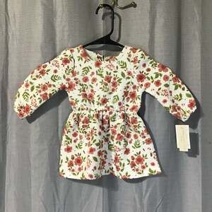 Catherine Malandrino Baby Quilted Floral Long Sleeve Dress Size 3-6M